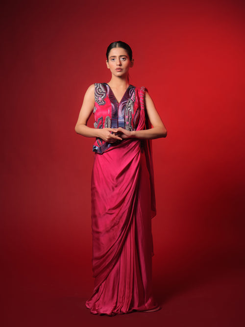 Awake Mode Draped Saree