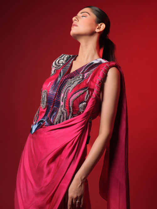 Awake Mode Draped Saree
