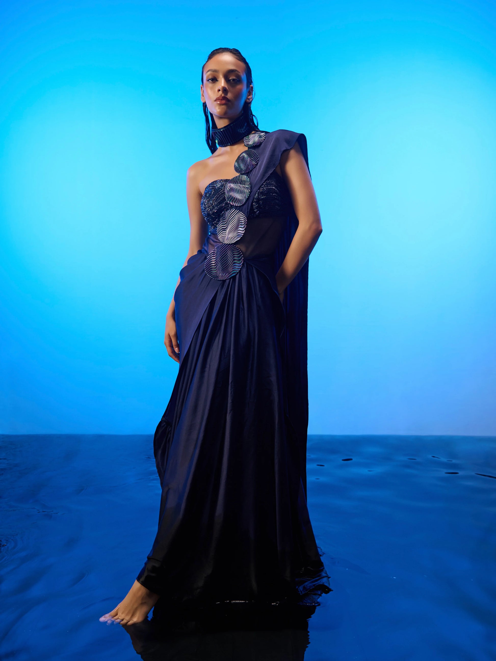 Oceanic Swirl Gown
