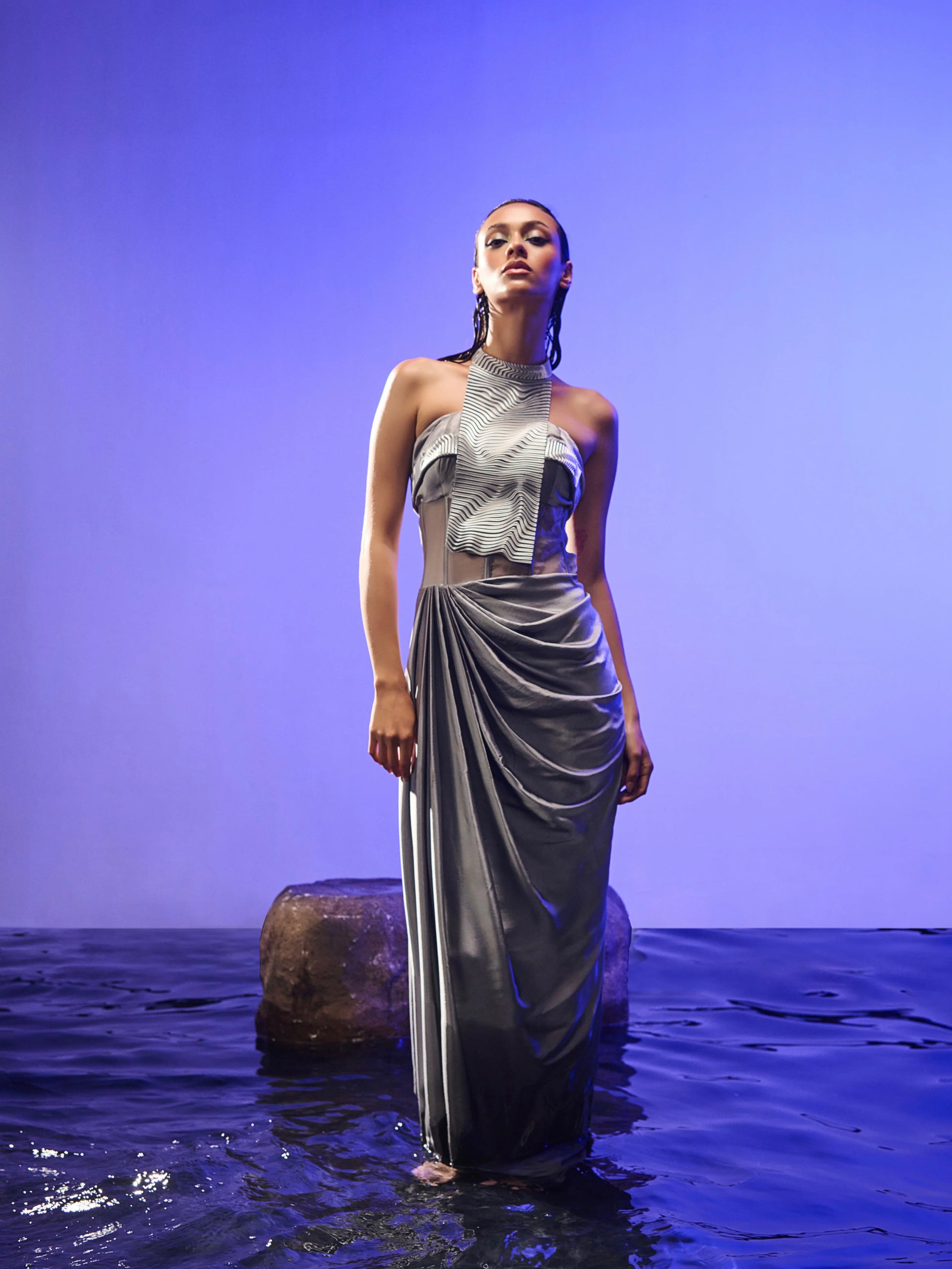 Oceanic Silver Gown