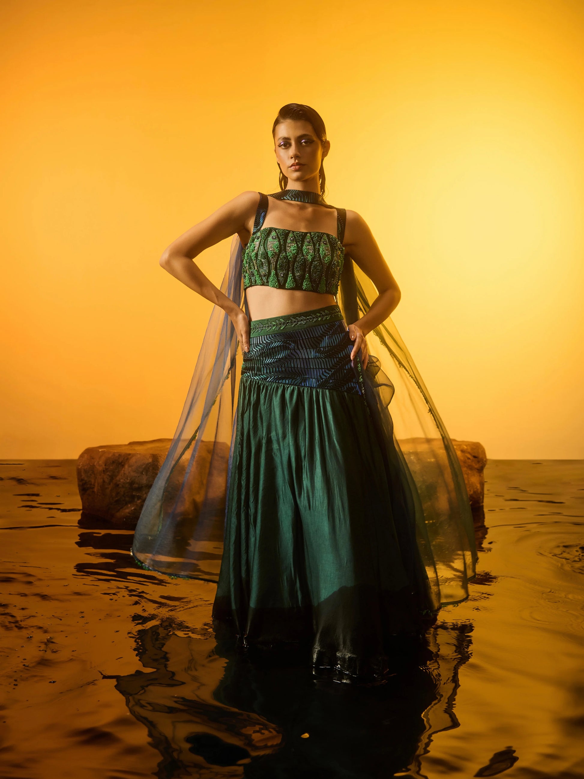 Grassbound Fish Lehenga