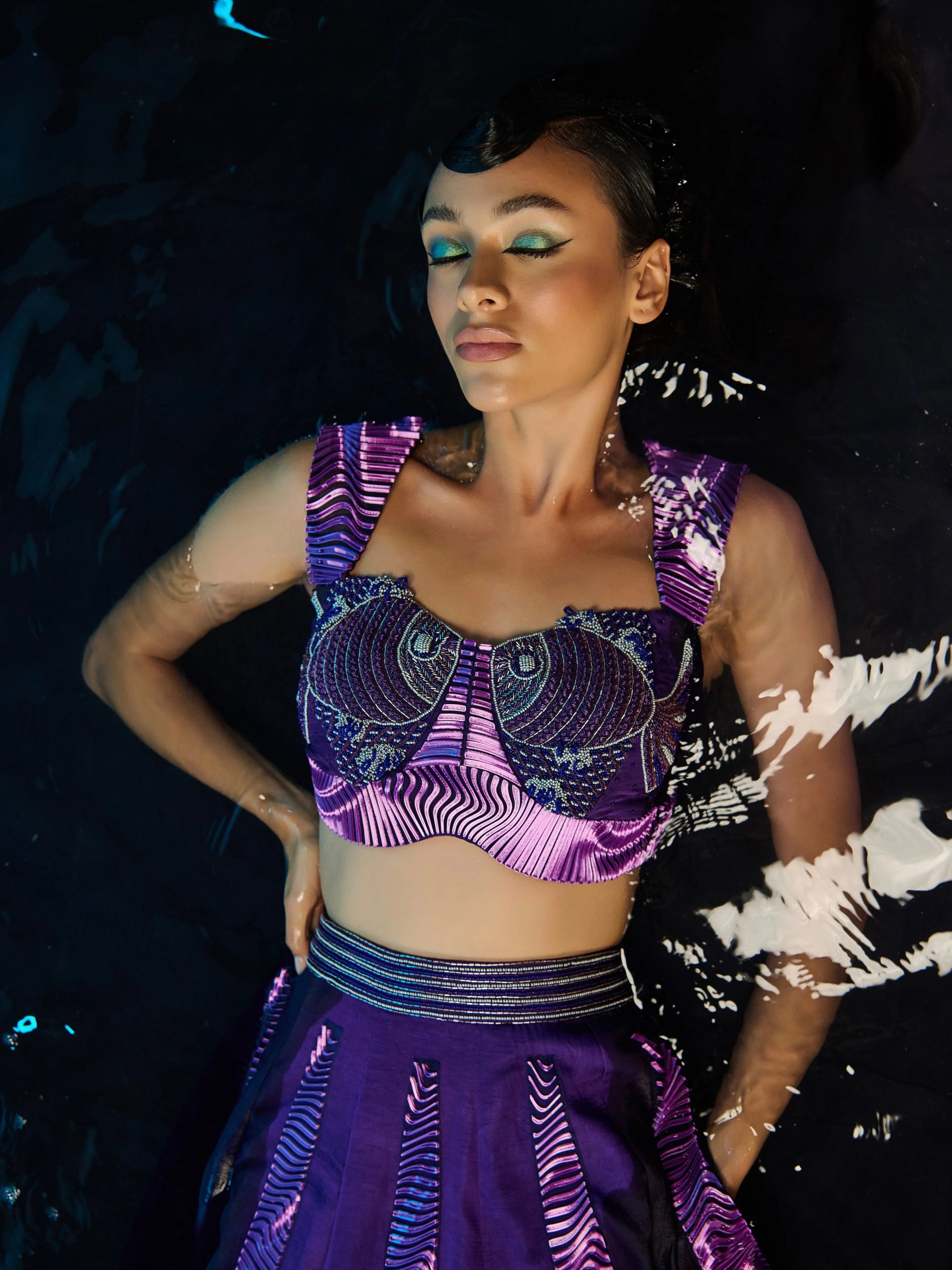 Fish Tale Romance Lehenga dupatta